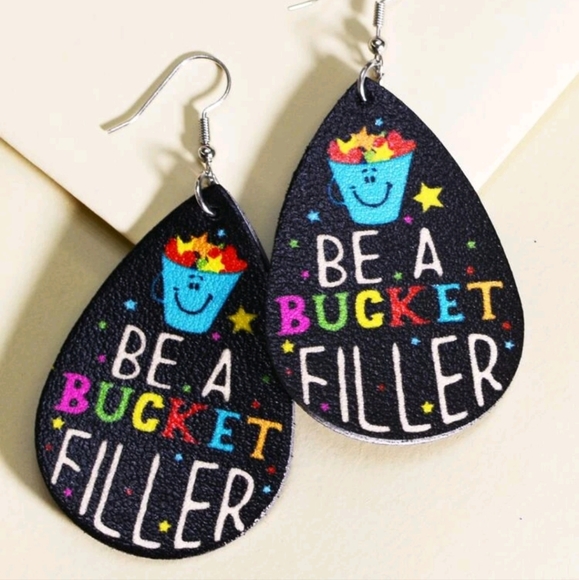 Jewelry - NEW Teacher Life Teardrop Dangle Earrings, lightweight, motivational